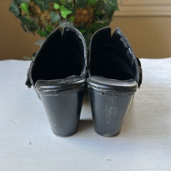 Born B.O.C Pebble Black Genuine Leather Women's Heel Slip On Mules Size 9 - Picture 7 of 12